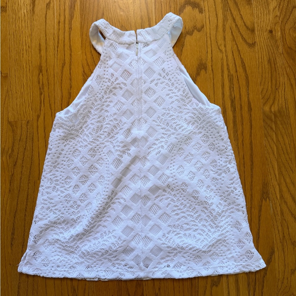 Lilly Pulitzer White Lace Halter Top Size XS - Picture 6 of 9